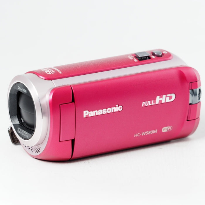Panasonic HDビデオカメラ W580M 32GB サブカメラ搭載 高倍率90倍ズーム ピンク HC-W580M-P #14665