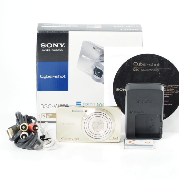 SONY Cybershot W570 1610万画素CCD 光学5倍 ゴールド DSC-W570/N #13906