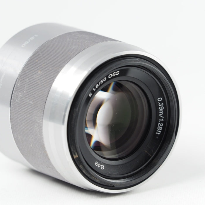 SONY E 50mm F1.8 OSS SEL50F18 シルバー ソニー Eマウント 単焦点レンズ APS-C用 #14540