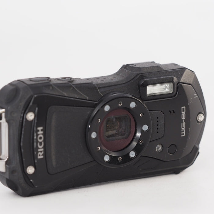 RICOH WG-80 BLACK リコー本格防水デジタルカメラ 14m防水 1.6m耐衝撃 防塵 -10℃耐寒 WG80 #13341