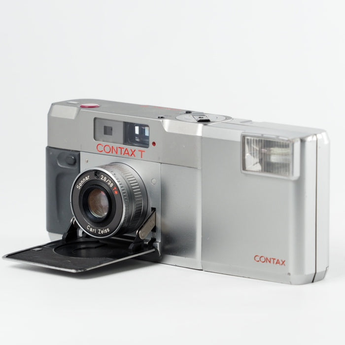 CONTAX T シルバー Sonnar 38mm f2.8 T* ゾナー T14 ストロボ付 コンタックス コンパクトカメラ 初代 #13719