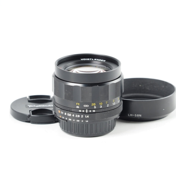 VoightLander NOKTON 58mm F1.4 SLIIS Ai-S ニコン Fマウント シルバーリム フォクトレンダー 単焦点レンズ #14360