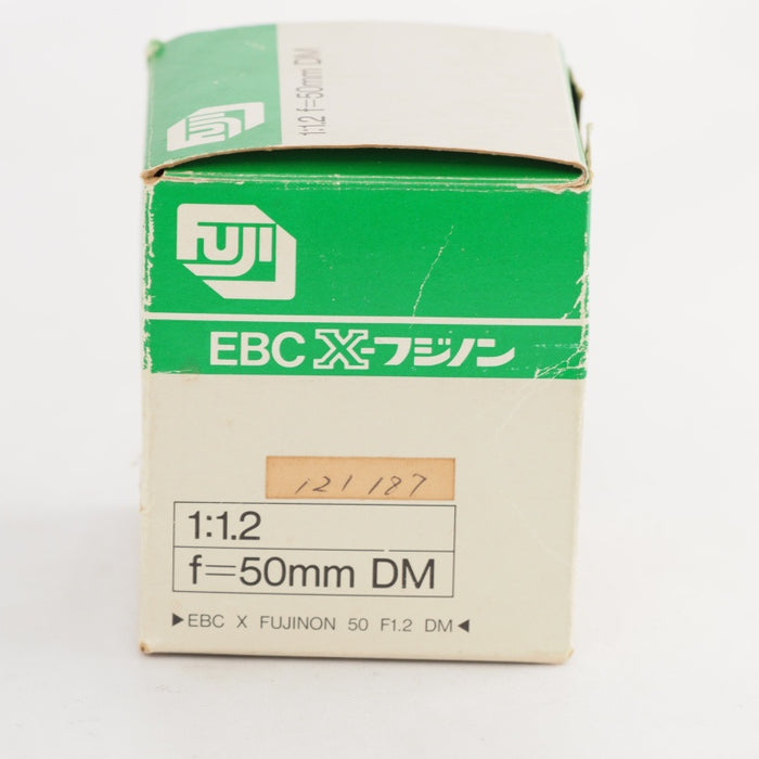 FUJIFILM EBC X-FUJINON 50mm F1.2 DM AXマウント FUJICA前後キャップ 元箱付き 銘玉 希少 フジフイルムXマウント用 アダプター付き #13473