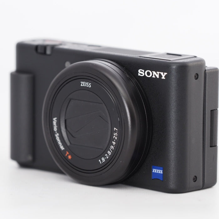 SONY ソニー VLOGCAM Vlog用カメラ ZV-1 シューティンググリップキット(同梱グリップ:GP-VPT2BTブラック、バッテリーパック+1個) ウィンドスクリーン付属 24-70mm F1.8-2.8 ズームレンズ ブラック ZV-1G B #13043