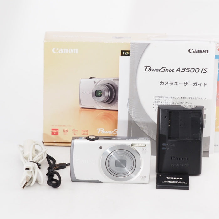Canon キヤノン デジタルカメラ PowerShot A3500 IS(シルバー) 広角28mm 光学5倍ズーム PSA3500IS(SL)  #13105