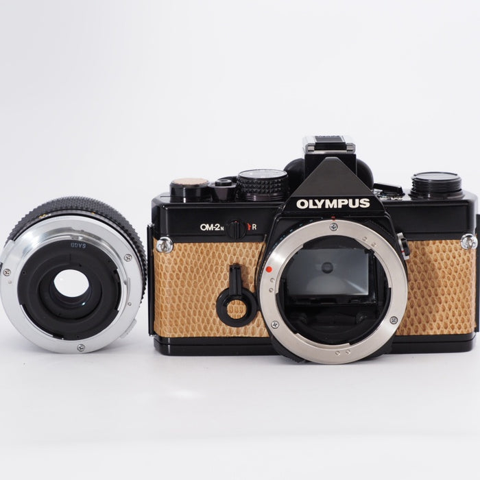 OLYMPUS オリンパス OM-2N 50mm F1.4レンズセット ブラック 動作品 フィルムカメラ オリジナル レザー トカゲ革 希少 当時物 #10000