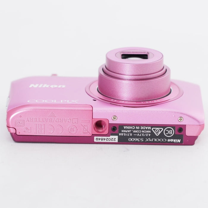 Nikon ニコン デジタルカメラ COOLPIX S3600 8倍ズーム 2005万画素 アザレアピンク S3600PK #11254