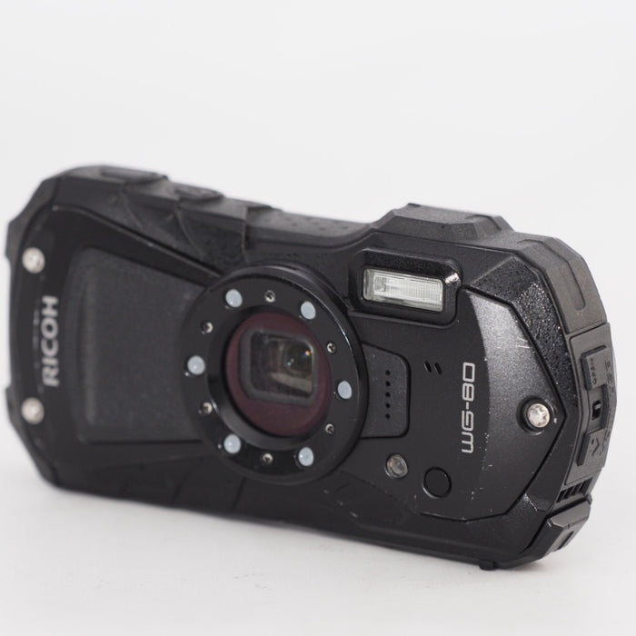 RICOH WG-80 BLACK リコー本格防水デジタルカメラ 14m防水 1.6m耐衝撃 防塵 -10℃耐寒 WG80 #13341