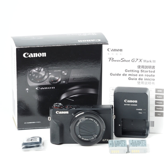 Canon PowerShot G7 X Mark III ブラック 1.0型センサー F1.8レンズ 光学4.2倍ズーム キヤノン コンパクトデジタルカメラ PSG7XMARKIIIBK #14171