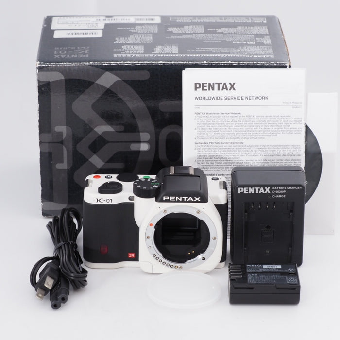 PENTAX ペンタックス ミラーレス一眼レフカメラ K-01 ボディ ホワイト/ブラック #10567