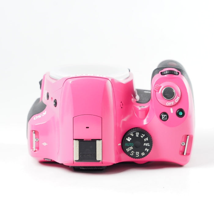 PENTAX ペンタックス K-50 + DA L 18-55mm F3.5-5.6 AL WR ピンク レンズキット オーダーカラー #13711