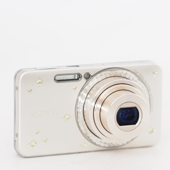SONY デジタルカメラ Cyber-Shot W570D 1610万画素CCD 光学ｘ5 シルバー DSC-W570D/S ラインストーン加飾 希少 #13207