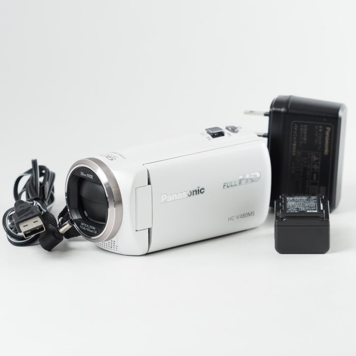 Panasonic パナソニック HDビデオカメラ V480MS 32GB 高倍率90倍ズーム ホワイト HC-V480MS-W #14122