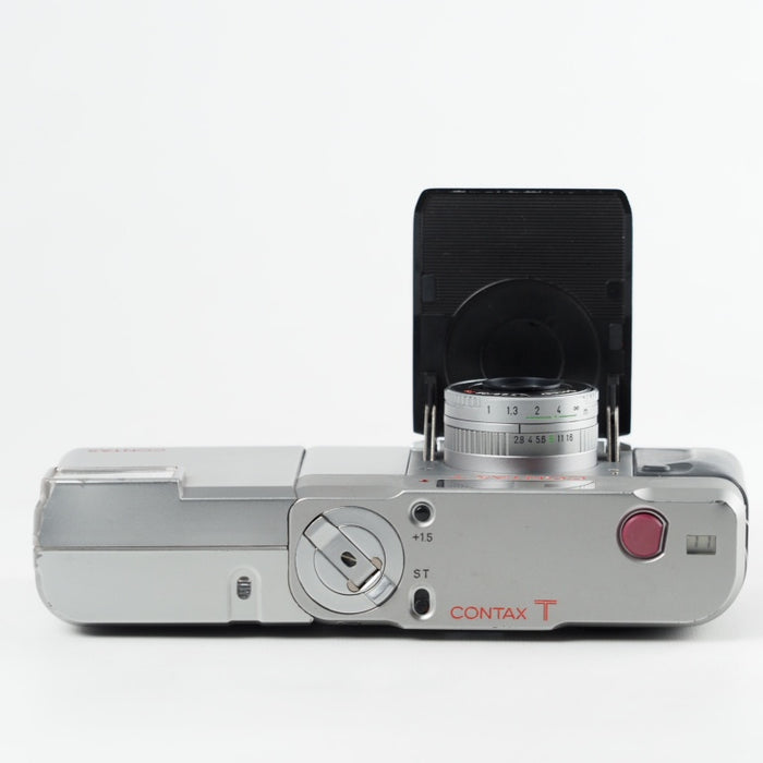 CONTAX T シルバー Sonnar 38mm f2.8 T* ゾナー T14 ストロボ付 コンタックス コンパクトカメラ 初代 #13719