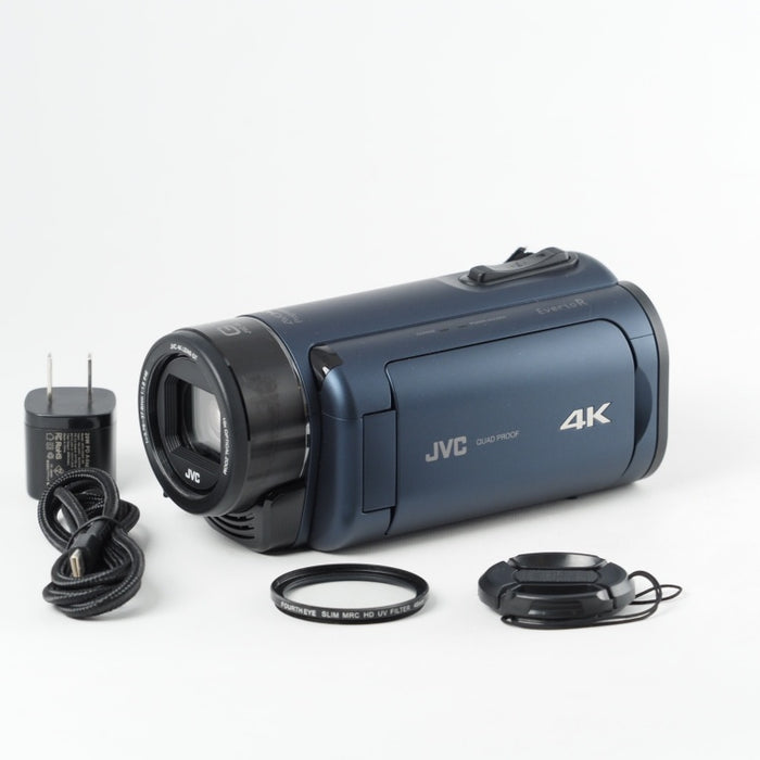 JVCKENWOOD JVC ビデオカメラ Everio R 4K撮影 防水 防塵 ディープオーシャンブルー GZ-RY980-A #13637