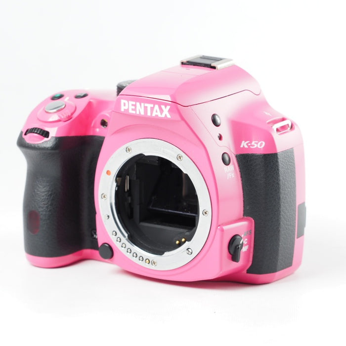 PENTAX ペンタックス K-50 + DA L 18-55mm F3.5-5.6 AL WR ピンク レンズキット オーダーカラー #13711