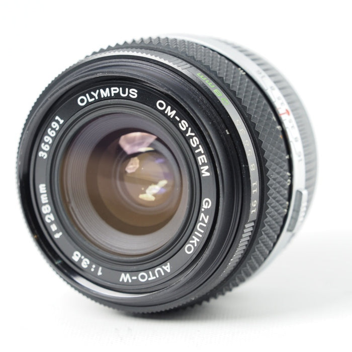 OLYMPUS OM-SYSTEM G.ZUIKO Auto-W 28mm f3.5 オリンパス OMマウント 専用ケースつき #14607