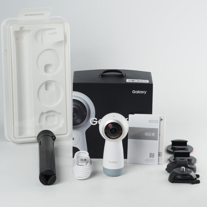 Galaxy 全天球カメラ Gear 360 (2017) Galaxy / iPhone対応 ホワイト 別売 バリューキット付属 SM-R21010217JP #13793