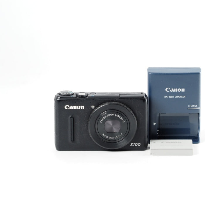 Canon キヤノン デジタルカメラ PowerShot S100 ブラック PSS100(BK) 1210万画素 広角24mm 光学5倍ズーム 3.0型TFT液晶カラーモニター #13677