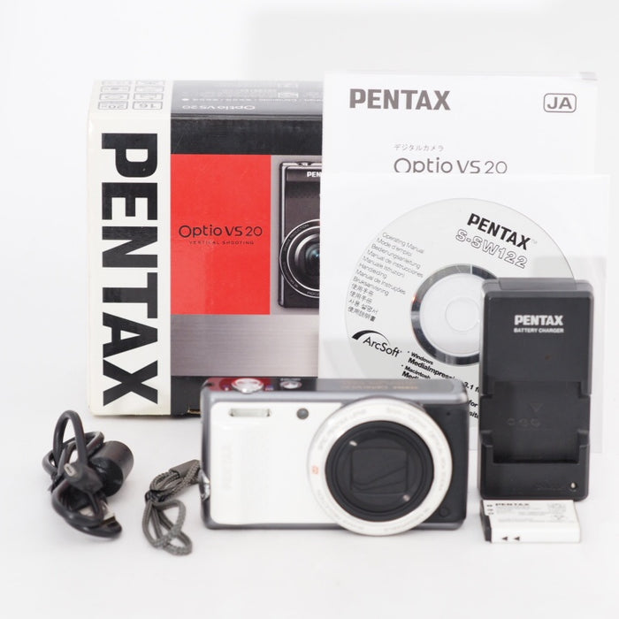 PENTAX デジタルカメラ Optio VS20 (ブリリアントホワイト) 1600万画素 28mm 20倍 OPTIOVS20WH #13045