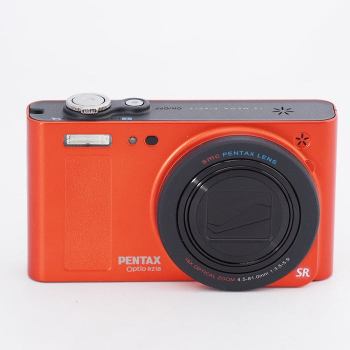 PENTAX ペンタックス デジタルカメラ Optio RZ18 (メタリックオレンジ) 1600万画素 25mm 光学18倍 小型軽量 OPTIORZ18OR #11053