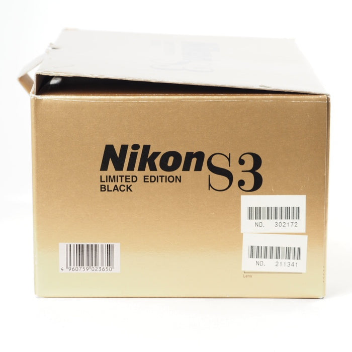 Nikon ニコン S3 Limited Edition Black Nikkor-S 50mm f/1.4 ブラック 防湿庫保管品 #13921