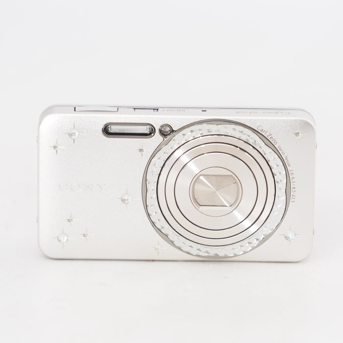 SONY デジタルカメラ Cyber-Shot W570D 1610万画素CCD 光学ｘ5 シルバー DSC-W570D/S ラインストーン加飾 希少 #13144