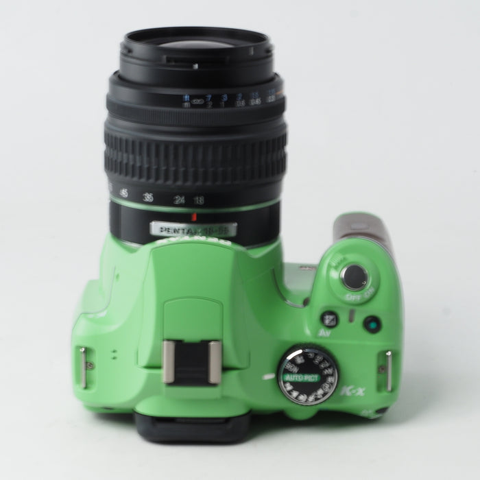 PENTAX K-X Kx 18-55mm レンズキット オーダーカラー ホワイト×グリーン #14931