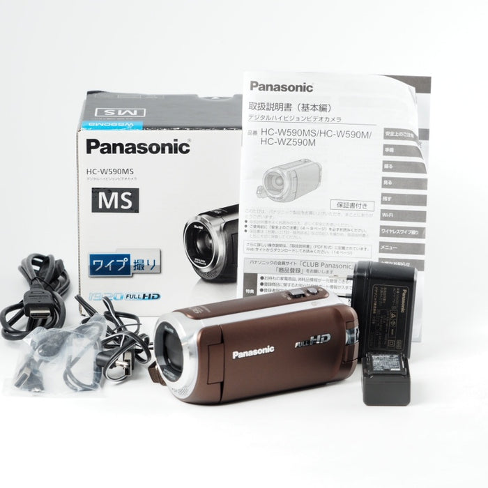 Panasonic パナソニック HDビデオカメラ W590MS 64GB 高倍率90倍ズーム ブラウン HC-W590MS-T #14398