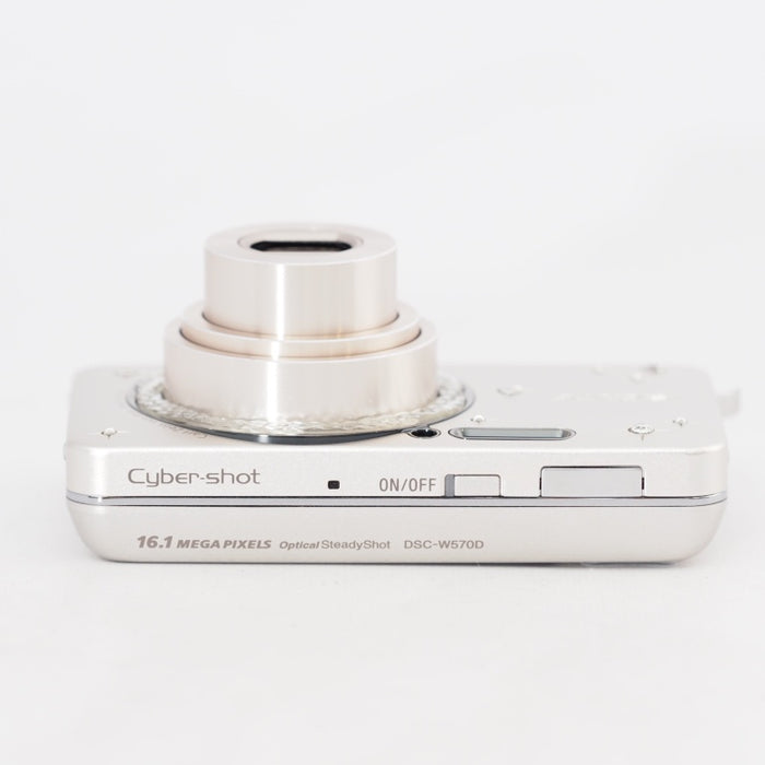SONY デジタルカメラ Cyber-Shot W570D 1610万画素CCD 光学ｘ5 シルバー DSC-W570D/S ラインストーン加飾 希少 #13144