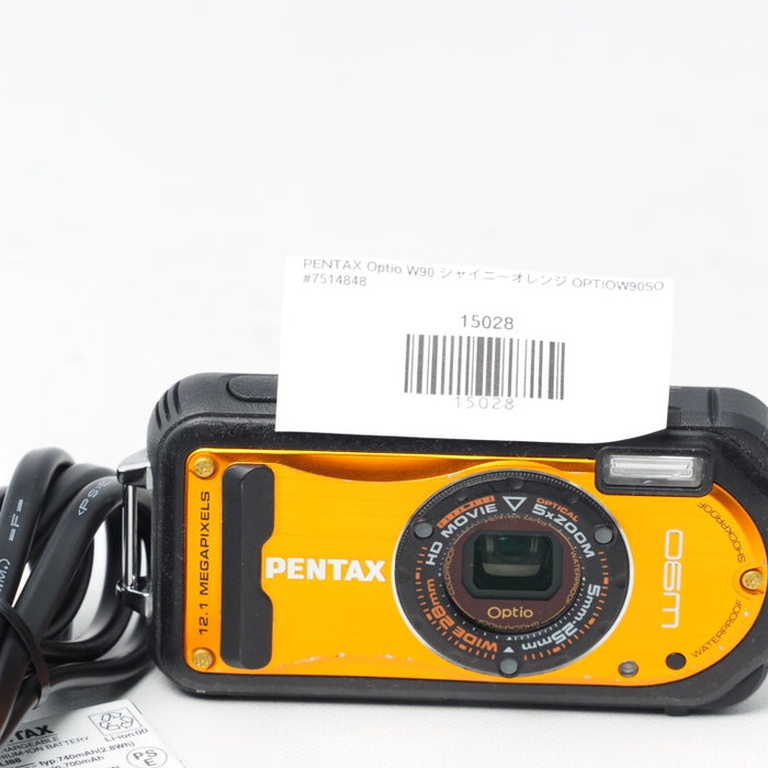 PENTAX Optio W90 シャイニーオレンジ ペンタックス OPTIOW90SO #15028