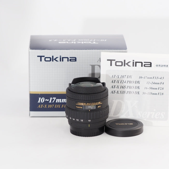 Tokina トキナー 魚眼ズームレンズ AT-X 107 DX Fisheye 10-17mm F3.5-4.5 (IF) ニコンFマウント用 APS-C対応 #13322