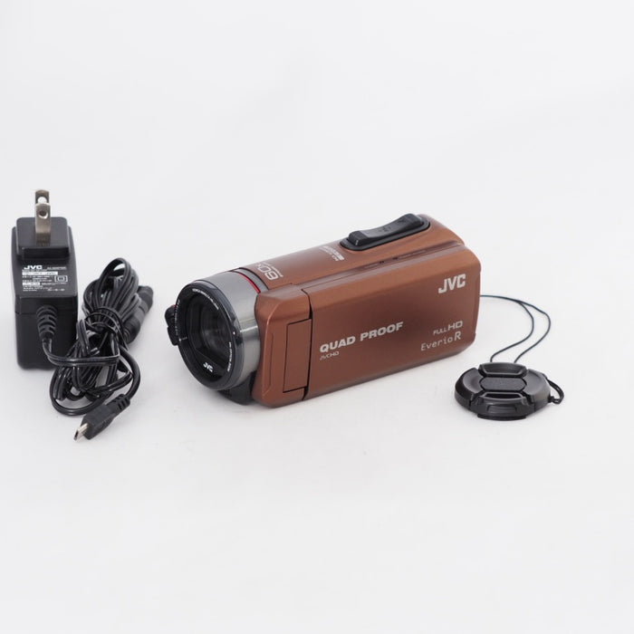 JVC ビデオカメラ Everio R 防水5m 防塵仕様 耐低温 耐衝撃 内蔵メモリー32GB ライトブラウン GZ-R400-T #12941