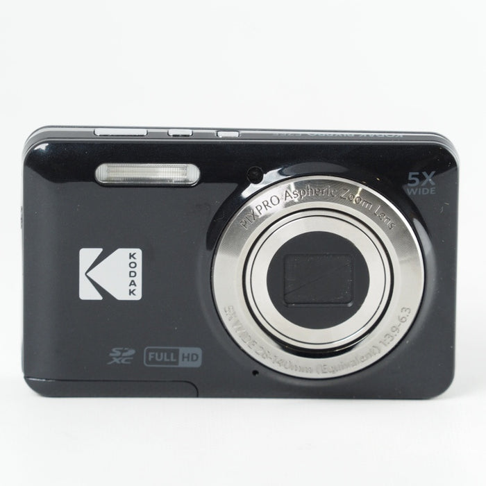 KODAK コダック PIXPRO FZ55-BK 16MP コンパクトデジタルカメラ 光学5倍ズーム 広角 28mm 2.7インチ液晶画面 ブラック #13652