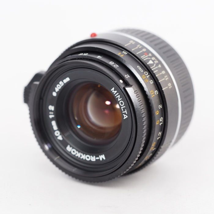 MINOLTA ミノルタ M-ROKKOR 40mm f2 ロッコール Mマウント ラバーレンズフード付き #12983