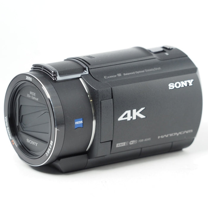 SONY ソニー 4K ビデオカメラ Handycam FDR-AX45A (2022年モデル) ブラック 内蔵メモリー64GB 光学ズーム20倍 空間光学手ブレ補正 FDR-AX45A B #14554