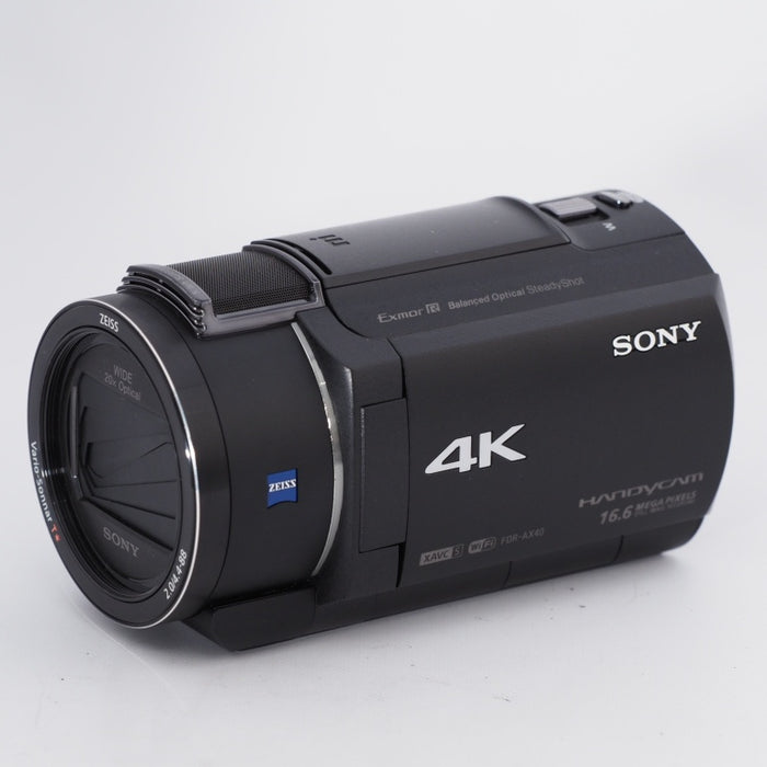 SONY ソニー ビデオカメラ FDR-AX40 4K 64GB 光学20倍 ブラック Handycam FDR-AX40 BC #1047 — カメラ 本舗