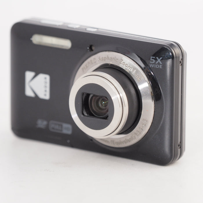 KODAK コダック PIXPRO FZ55-BK 16MP コンパクトデジタルカメラ 光学5倍ズーム 広角 28mm 2.7インチ液晶画面 ブラック #13503