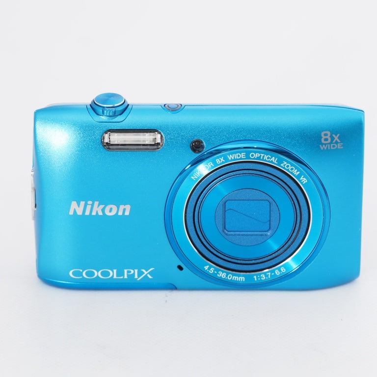 Nikon ニコン デジタルカメラ COOLPIX S3600 8倍ズーム 2005万画素 コバルトブルー S3600BL #10689 — カメラ本舗