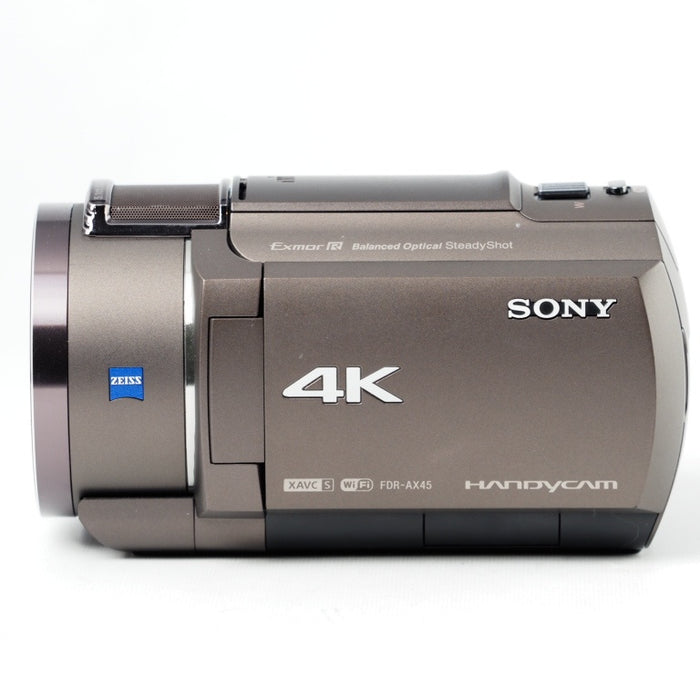 SONY Handycam FDR-AX45A (2022年モデル) ブロンズブラウン 4K ビデオカメラ 内蔵メモリー64GB 光学ズーム20倍 空間光学手ブレ補正 FDR-AX45A TI #14506