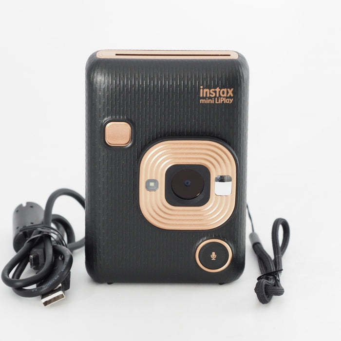 FUJIFILM 富士フイルム チェキ インスタントカメラ/スマホプリンター instax mini LiPlay エレガントブラック INS MINI HM1 ELEGANT BLACK #13608