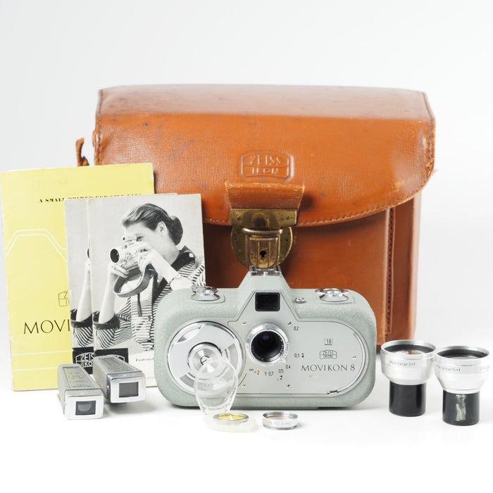 ZEISS IKON MOVIKON 8 Movitar 1:1.9 f=10mm 純正レザーケース ファインダー その他付属品付き #14726