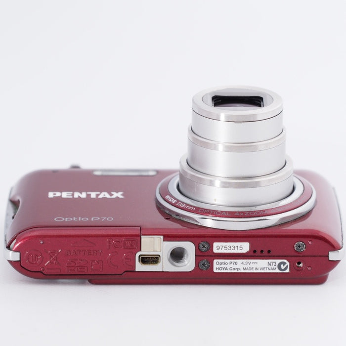 PENTAX ペンタックス OPTIO (オプティオ) P70 RED 1200万画素 光学4倍ズーム OPTIOP70RE #10266