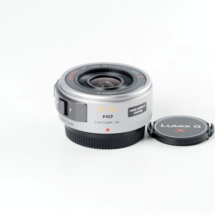 Panasonic LUMIX G X VARIO PZ 14-42mm/F3.5-5.6 ASPH./POWER O.I.S. シルバー H-PS14042-S マイクロフォーサーズ #14031