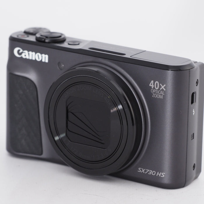 Canon キヤノン コンパクトデジタルカメラ PowerShot SX730 HS ブラック 光学40倍ズーム PSSX730HS(BK) — カメラ 本舗