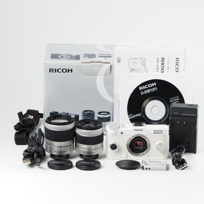 PENTAX ミラーレス一眼 Q-S1 ダブルズームキット [標準ズーム 02 STANDARD ZOOM ・望遠ズーム 06 TELEPHOTO ZOOM] ピュアホワイト 06191 QS1 #14518
