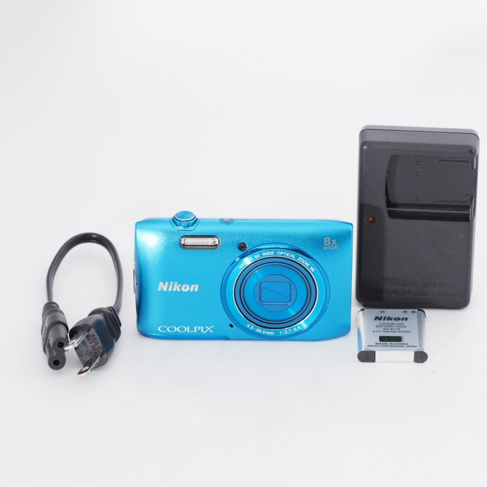 Nikon ニコン デジタルカメラ COOLPIX S3600 8倍ズーム 2005万画素 コバルトブルー S3600BL #10689 — カメラ本舗