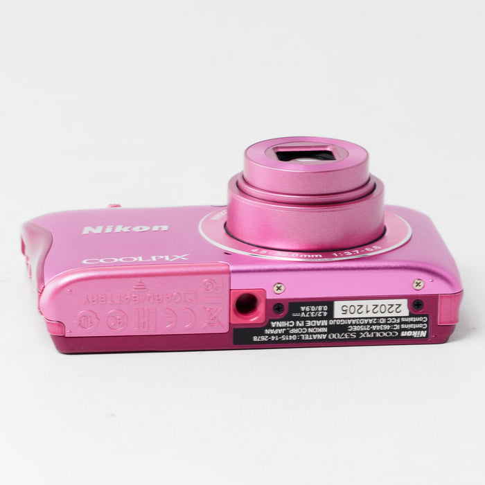 Nikon COOLPIX S3700 ピンク 光学8倍ズーム 2005万画素 S3700PK #16007