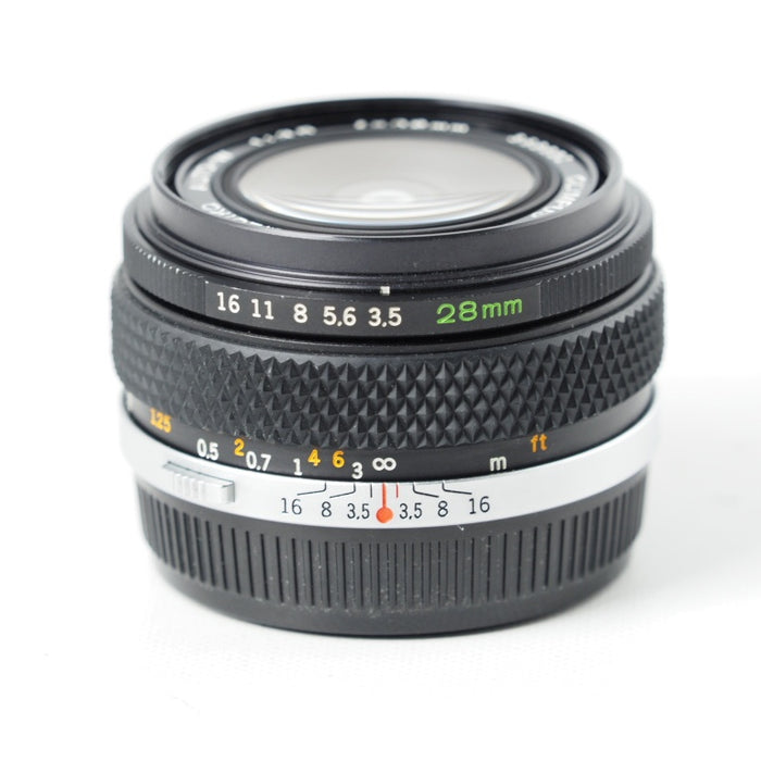 OLYMPUS OM-SYSTEM G.ZUIKO Auto-W 28mm f3.5 オリンパス OMマウント 専用ケースつき #14607