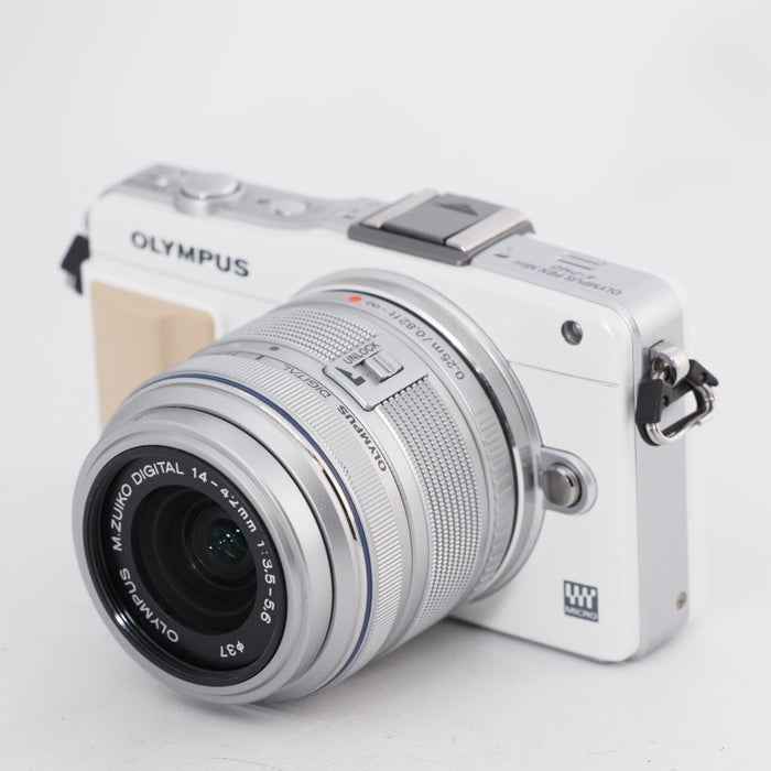 OLYMPUS オリンパス ミラーレス一眼 PEN mini E-PM2 レンズキット ホワイト E-PM2 LKIT WHT #11008